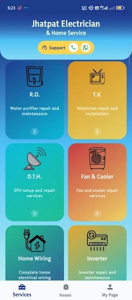 Services — R.O., TV, DTH, wiring, and more