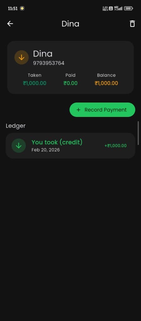 Add entry form for payable transaction